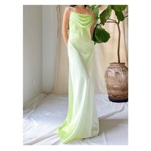 Vintage bias cut ombré satin dress, c. 1950s